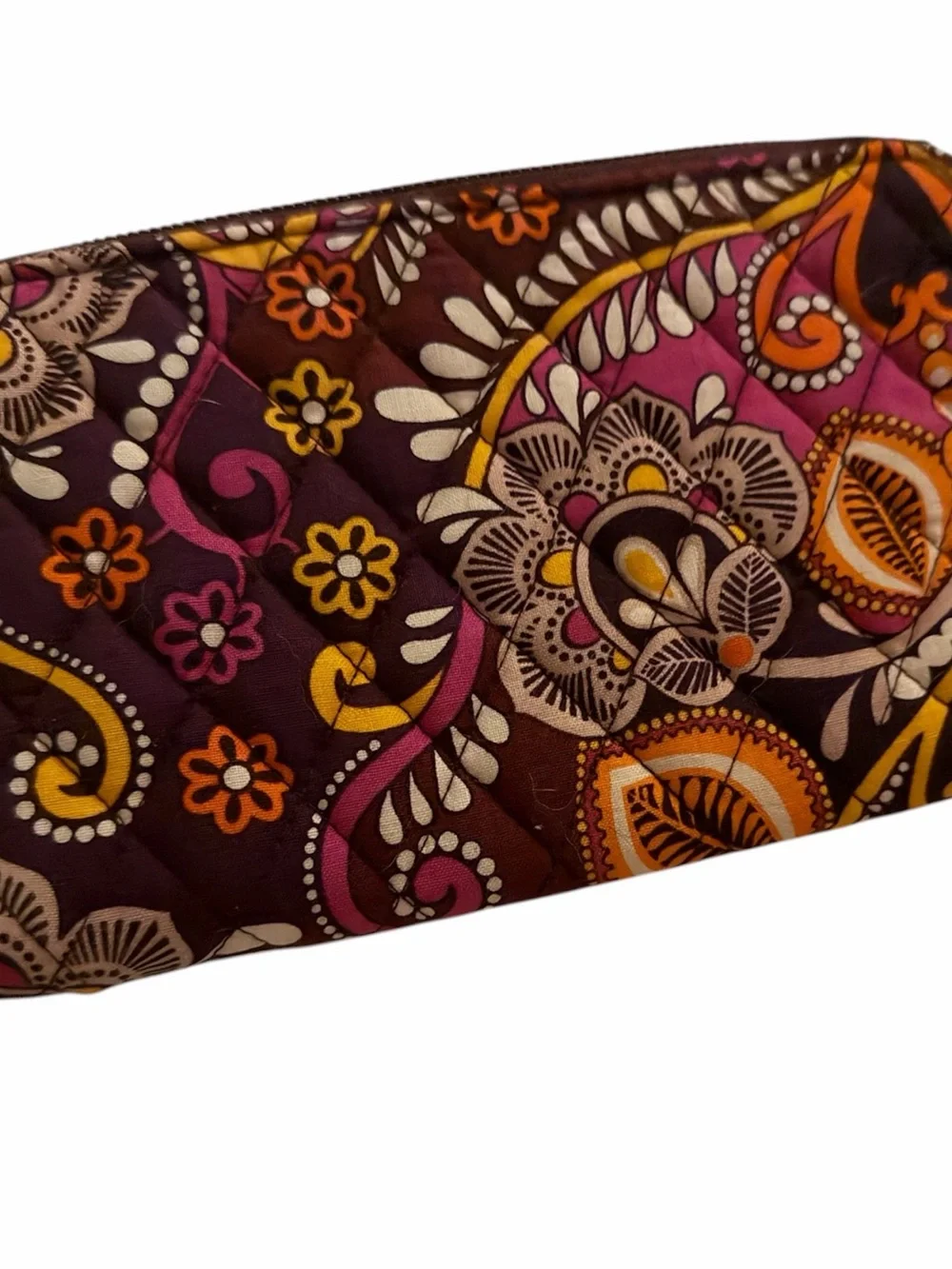 Vera Bradley Quilted SLIM WRISTLET Peacock Garden & Safari Sunset